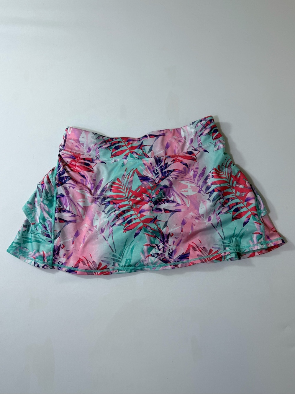 Layer 8 Athletic Skort Tropical Leaf Print Size XS